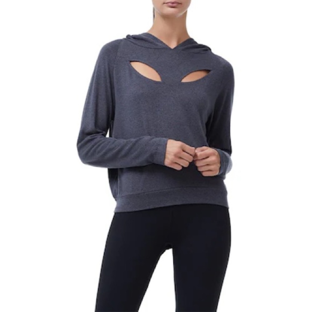 GOOD AMERICAN | CUT OUT‎ HOODIE